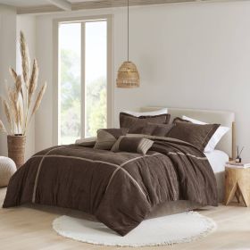 7 Piece Micro Corduroy Comforter Set