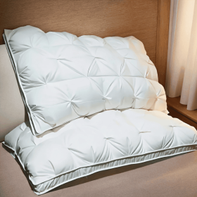 One-pack of sanded twist pillows, down pillows, down fiber two-in-one pillows, double-layer design, breathable, OKO-100 certified